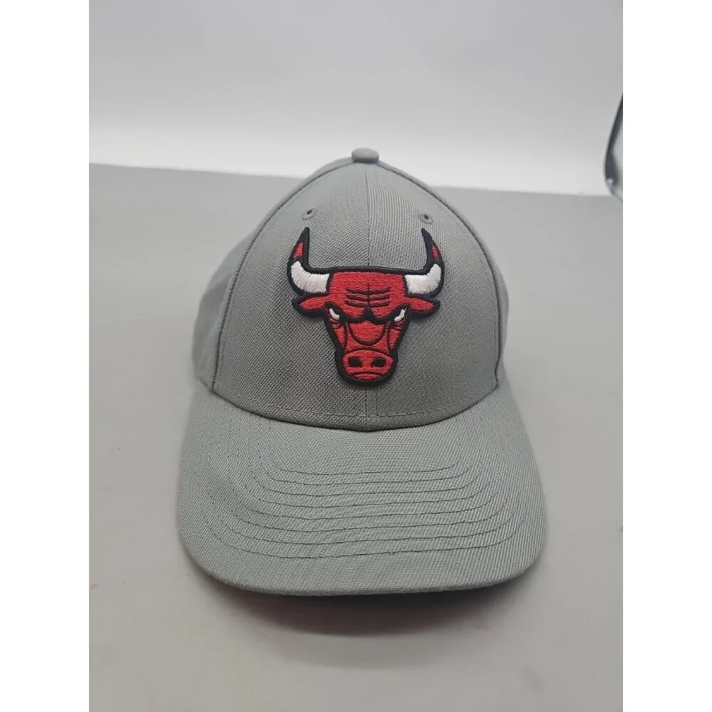Chicago Bulls Mitchell & Ness NBA Snapback Hat Cap‎ 3D Logo Gray Youth